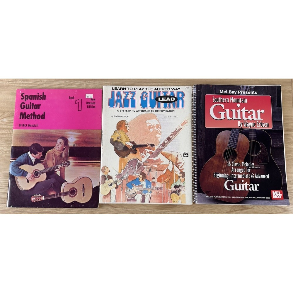 Alfred Jazz Guitar Lead Mel Bay Southern Mountain Guitar Spanish Method 3 Books